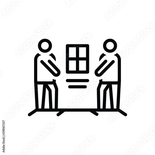 Black line icon for apparently
