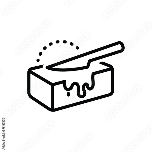 Black line icon for butter
