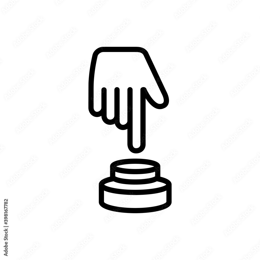 Black line icon for button
Black line icon for button