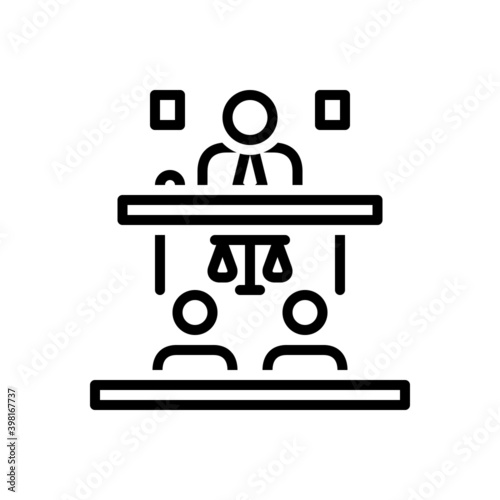 Black line icon for appeal
