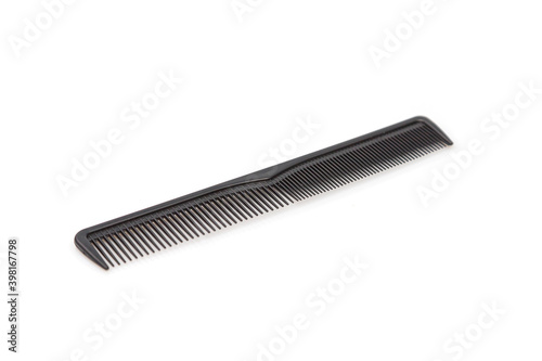Black barber comb isolated