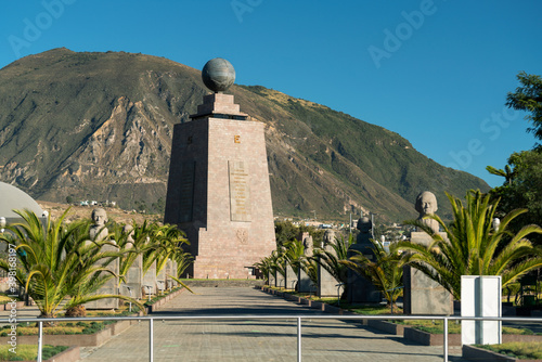 Ciudad Mitad del Mundo, monumento icono que resalta la línea ecuatorial. photo