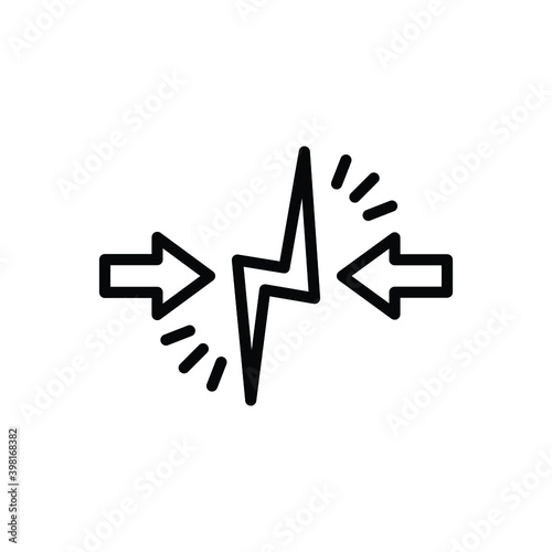 Black line icon for argue
