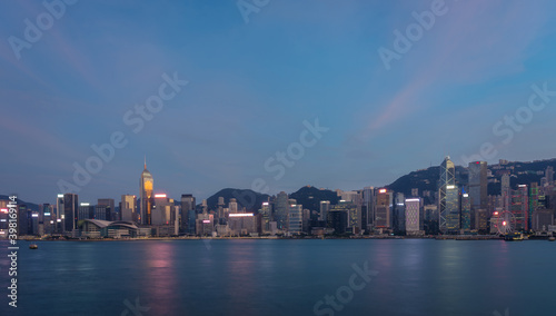 Hong Kong Skyscrapers in sunset © joeycheung