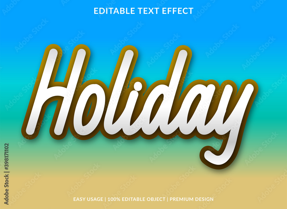 holiday text effect with bold style use for business brand and logo 