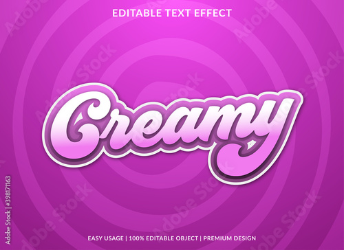 creamy text effect with bold style use for business brand and logo 
