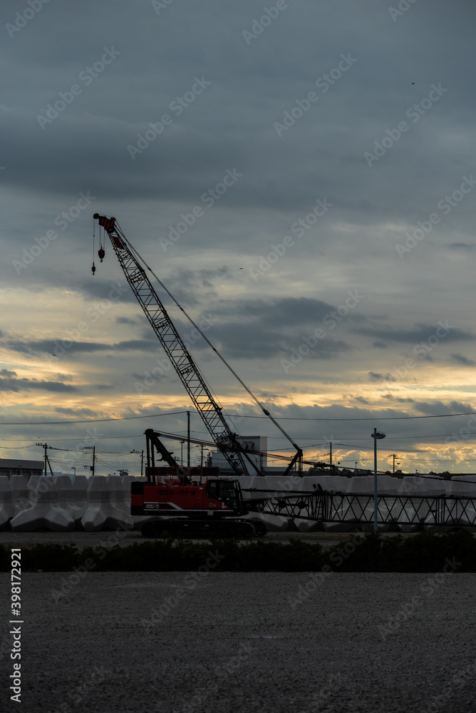 Fototapeta premium 埠頭のクレーン