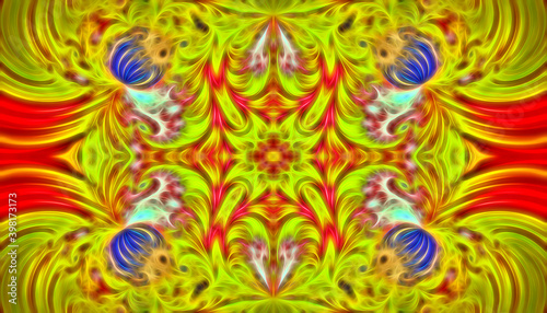 Abstract fractal background with a symmetrical pattern.