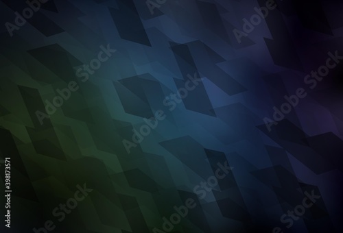 Dark Blue, Green vector template with rhombus.