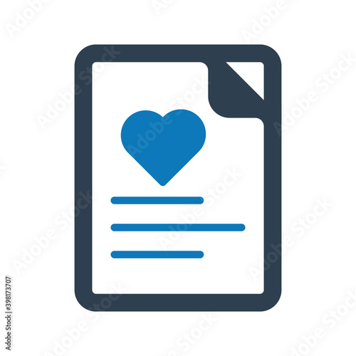 Love letter icon. Vector and glyph