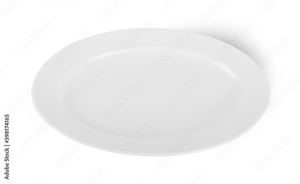 empty plate isolated on white background