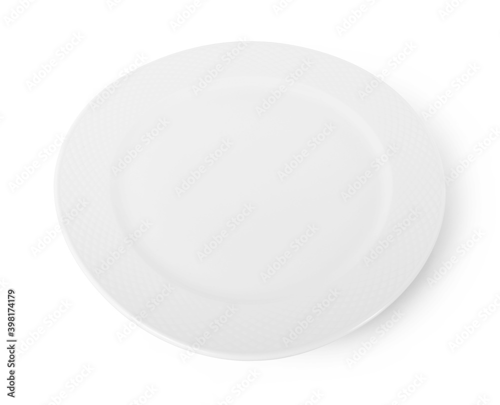 empty plate isolated on white background empty plate isolated on white background