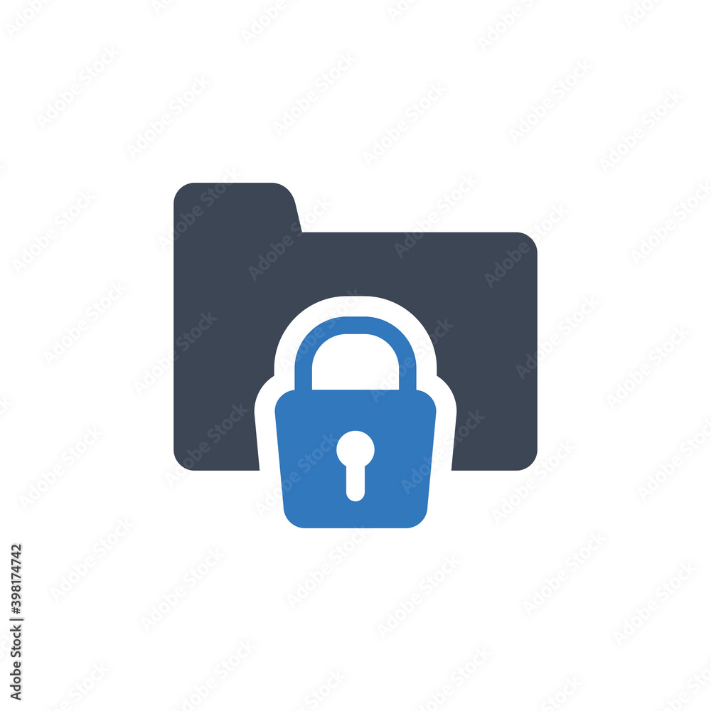 Folder with lock icon Folder with lock icon