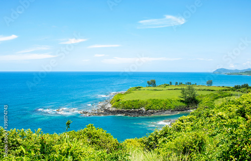 Fototapeta Naklejka Na Ścianę i Meble -  view of the coast of the sea on the Atlantic Ocean, Veracruz, México