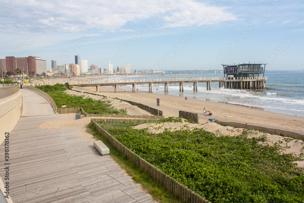 View of Pier and Beachfront as Seen from Durban Boardwalk