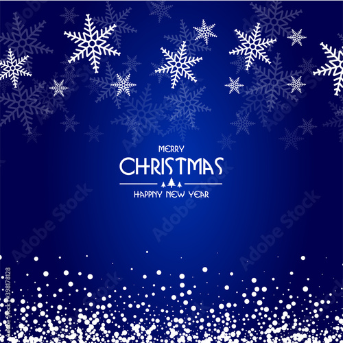 merry christmas silver snowflakes banner design