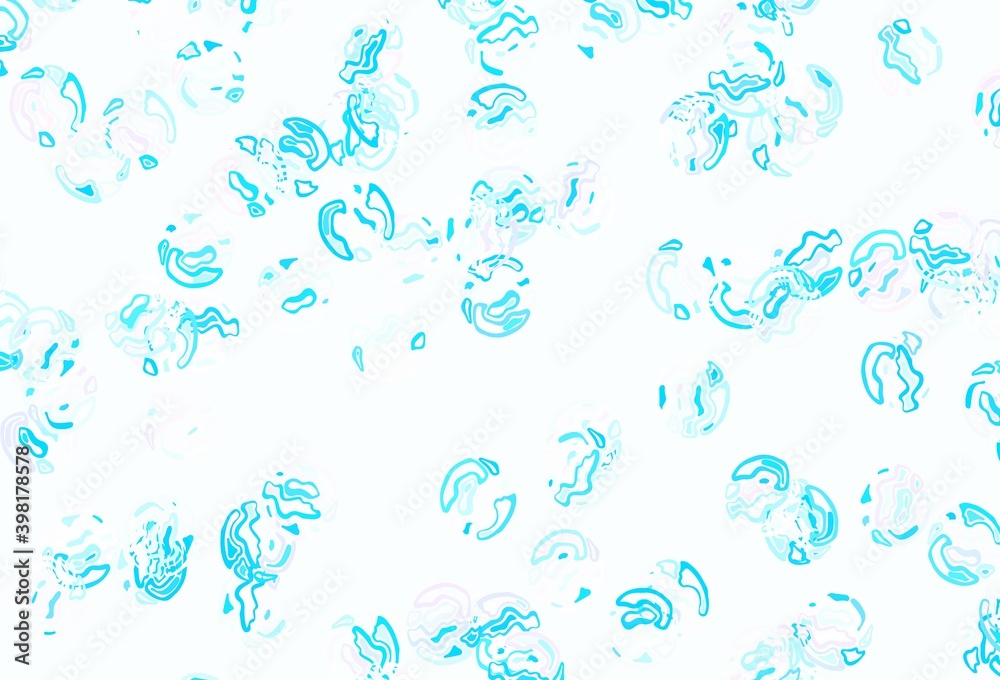 Light Pink, Blue vector background with bubbles. Light Pink, Blue vector background with bubbles.