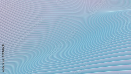 Modern background of light blue waves of many surfaces