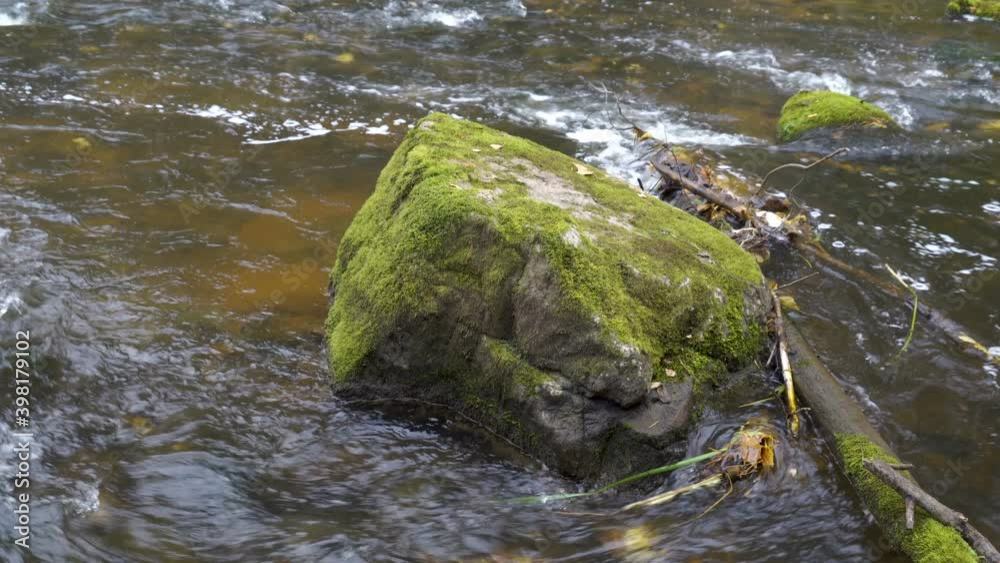 The big rock on the river in Nommeveski inside the Lahemaa National Park in Estonia The big rock on the river in Nommeveski inside the Lahemaa National Park in Estonia