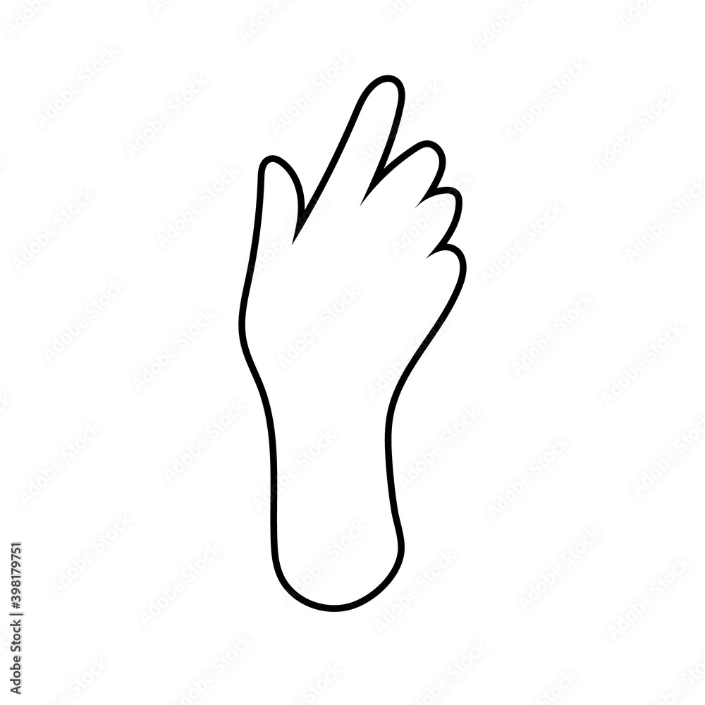 hand human language line style icon hand human language line style icon