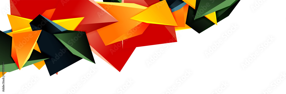 Triangle mosaic abstract background, 3d triangular low poly shapes. Geometric vector illustration for covers, banners, flyers and posters and other Triangle mosaic abstract background, 3d triangular low poly shapes. Geometric vector illustration for covers, banners, flyers and posters and other