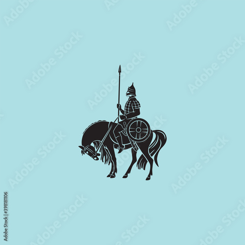 warrior on horseback