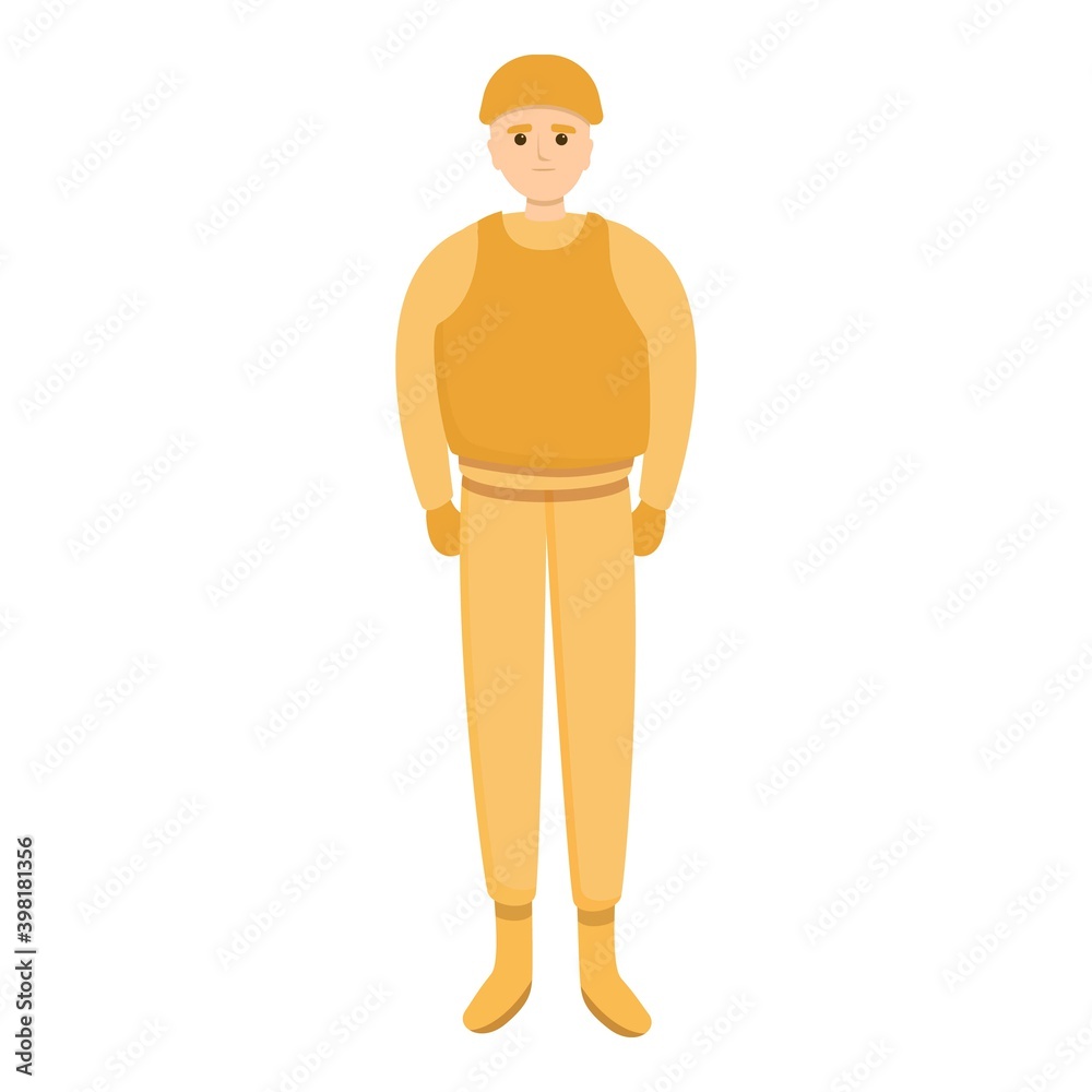 Sand military uniform icon. Cartoon of sand military uniform vector icon for web design isolated on white background Sand military uniform icon. Cartoon of sand military uniform vector icon for web design isolated on white background