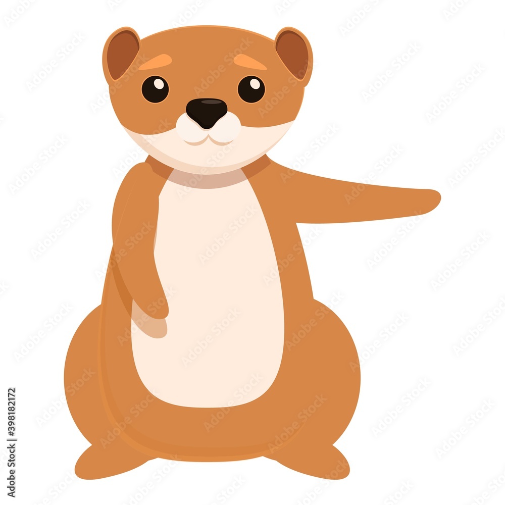 Cute mink icon. Cartoon of cute mink vector icon for web design isolated on white background Cute mink icon. Cartoon of cute mink vector icon for web design isolated on white background
