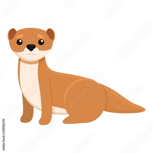 Weasel mink icon. Cartoon of weasel mink vector icon for web design isolated on white background