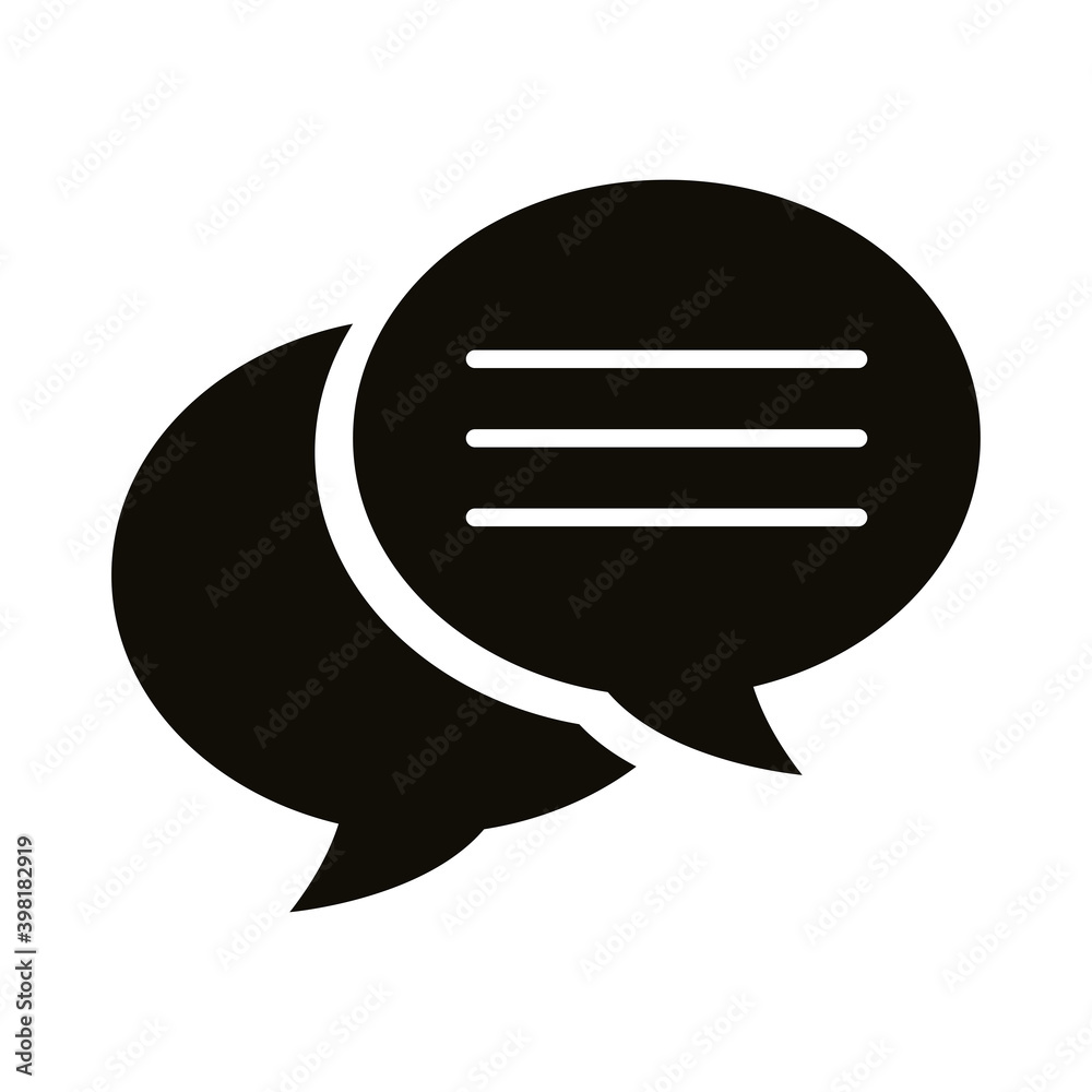 speech bubbles block style speech bubbles block style