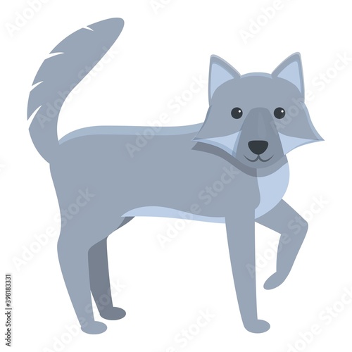Forest wolf icon. Cartoon of forest wolf vector icon for web design isolated on white background