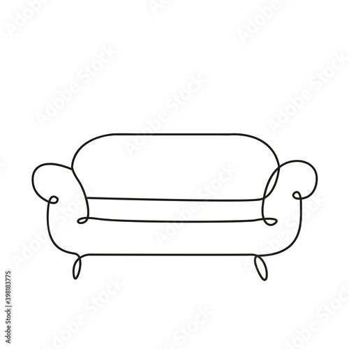 sofa livingroom forniture one line style icon