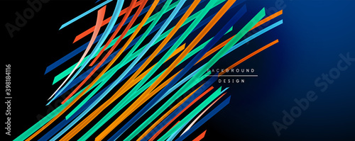 Abstract colorful lines vector background. Internet, big data and technology connections concept, abstract template