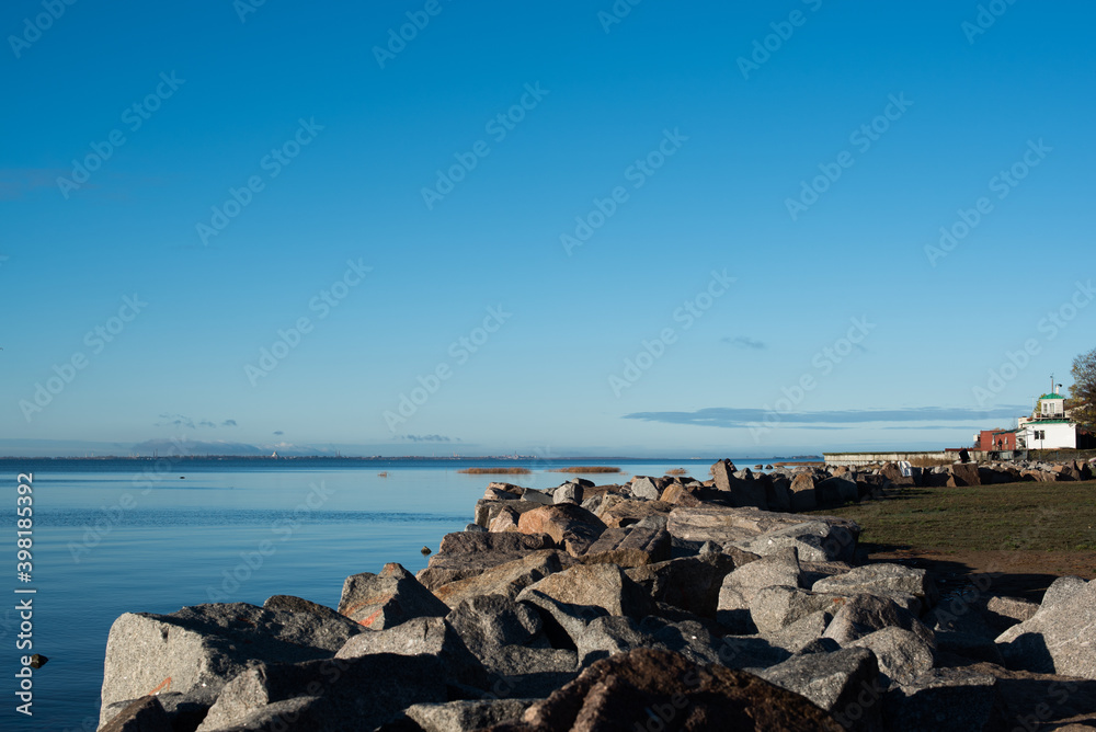 rocky coast of the baltic sea