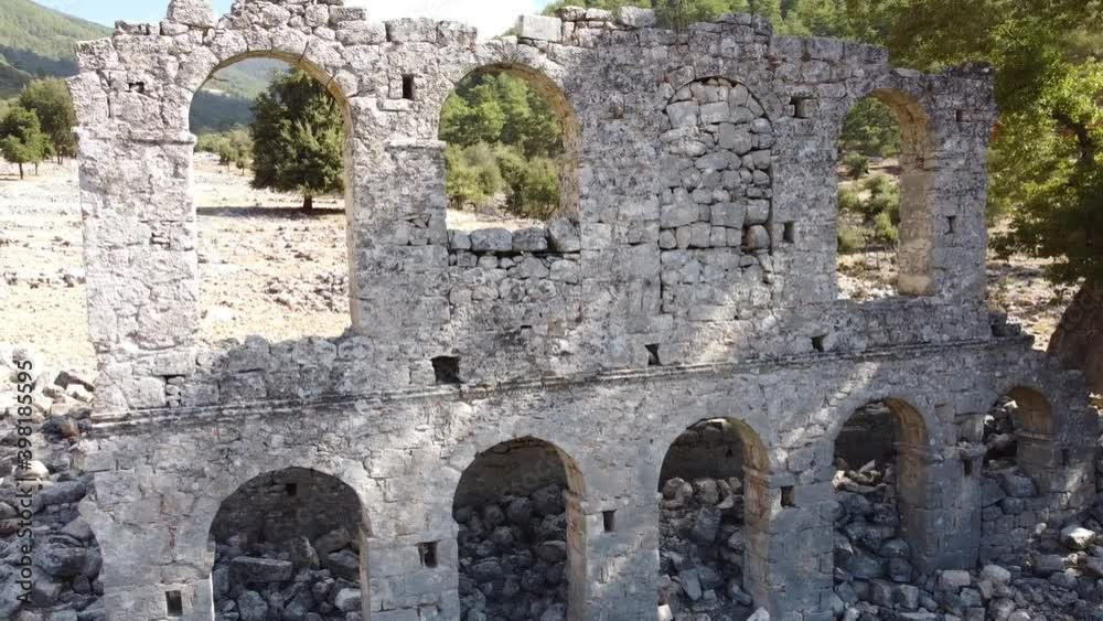 Old Roman Church Saint Gabriel between Myra and Finike, the hardest part of Lycian Way