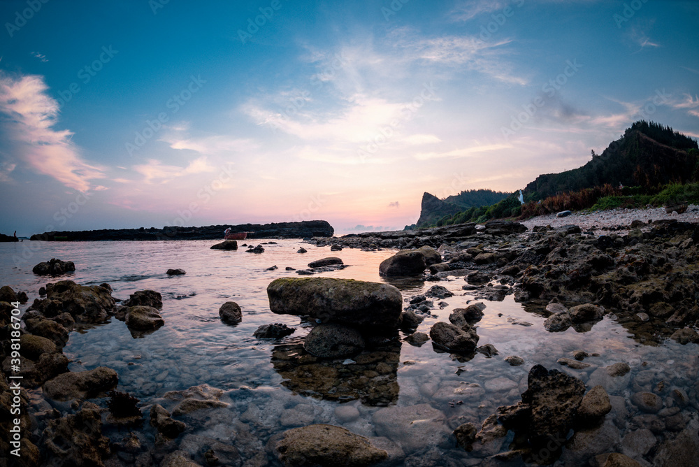 sunrise on the beach at Ly Son island, Quang Ngai Province, Viet Nam sunrise on the beach at Ly Son island, Quang Ngai Province, Viet Nam