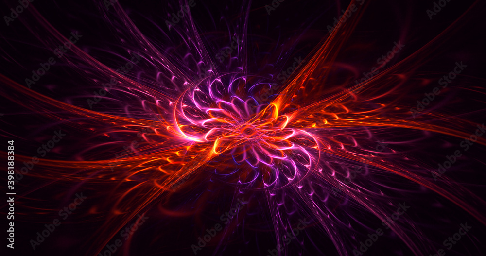 3D rendering abstract multicolor fractal light background 3D rendering abstract multicolor fractal light background