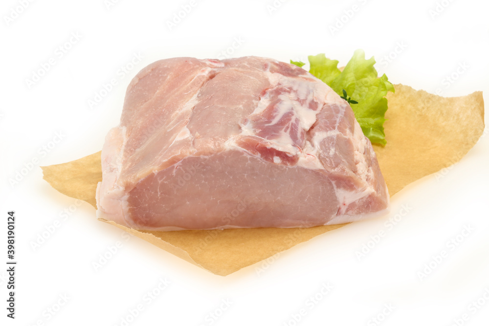 Raw pork meat piece for cooking Raw pork meat piece for cooking