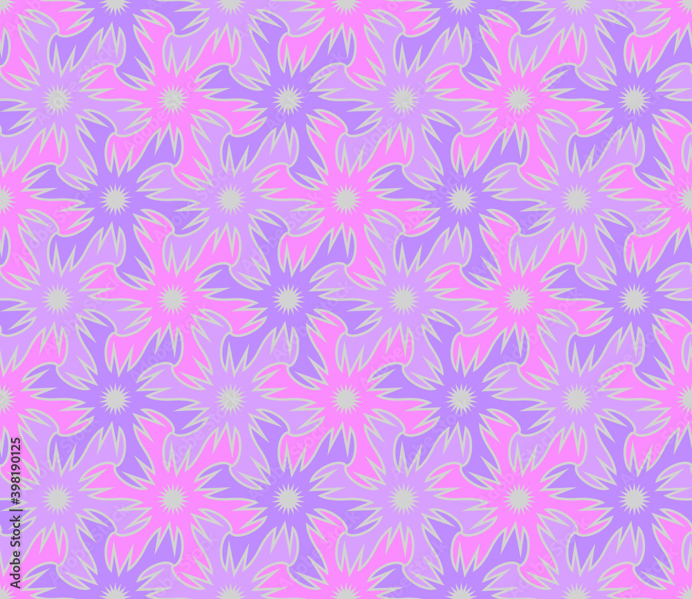 Stained glass texture from flowers. Seamless pattern. Wrapping paper. Stained glass texture from flowers. Seamless pattern. Wrapping paper.