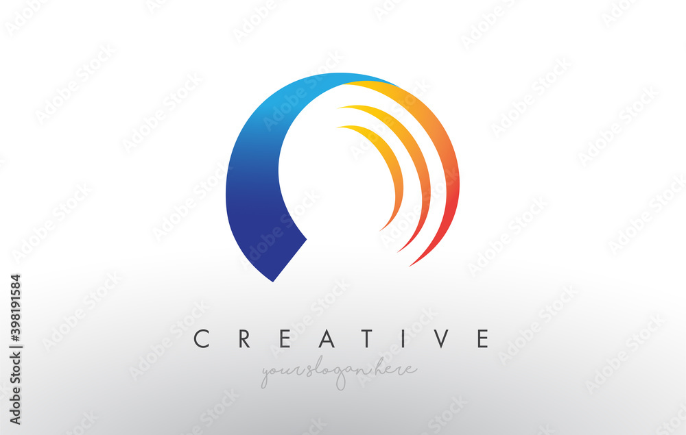 Creative Corporate O Letter Logo Icon Design With Blue and Yellow Vector Illustration Creative Corporate O Letter Logo Icon Design With Blue and Yellow Vector Illustration