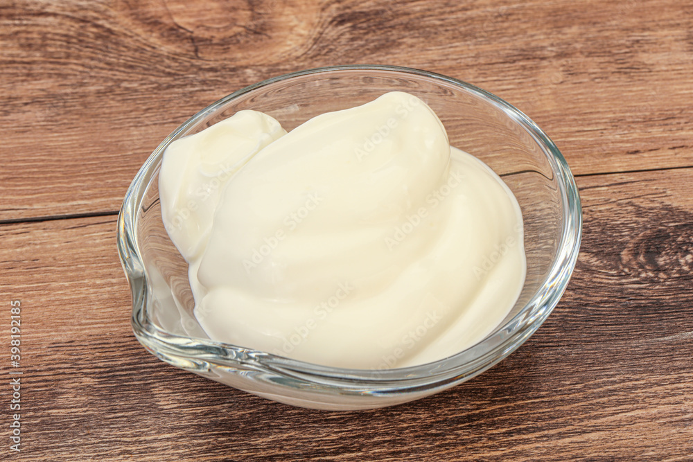 Sour cream in the bowl Sour cream in the bowl