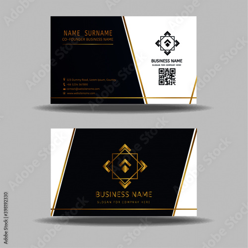 Business card template - vector illustration stock illustration