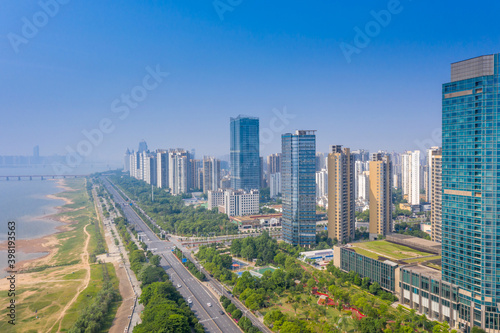 Panoramic view of Nanchang  the capital of Jianxi