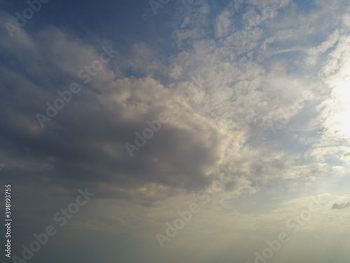 Fototapeta Naklejka Na Ścianę i Meble -  Beautiful white fluffy cloudy sky background,