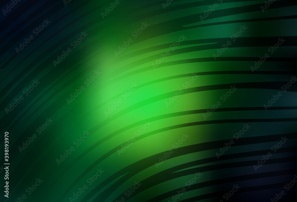 Dark Green vector layout with wry lines.