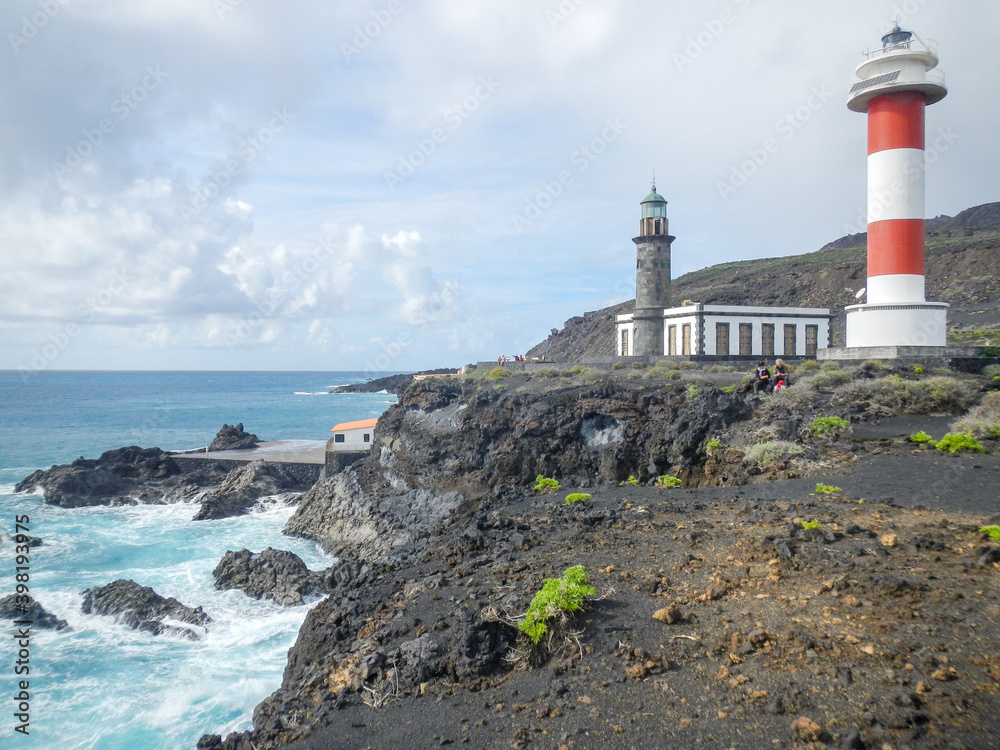 Lighthouse on the island La Palma, Faro de Fuencaliente. High quality photo