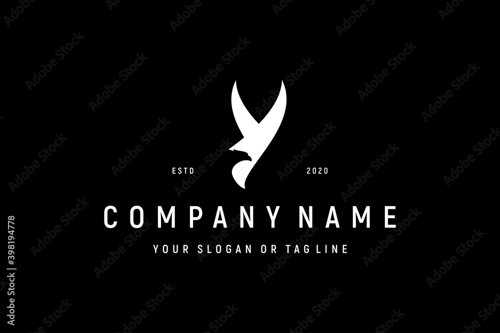 Letter Y eagle logo design concept vector Letter Y eagle logo design concept vector
