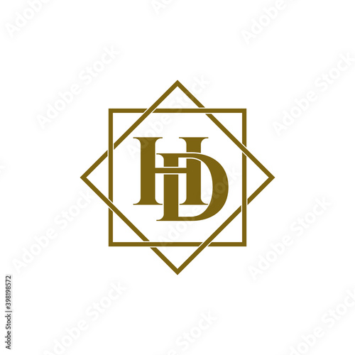 Letter HD luxury logo design vector