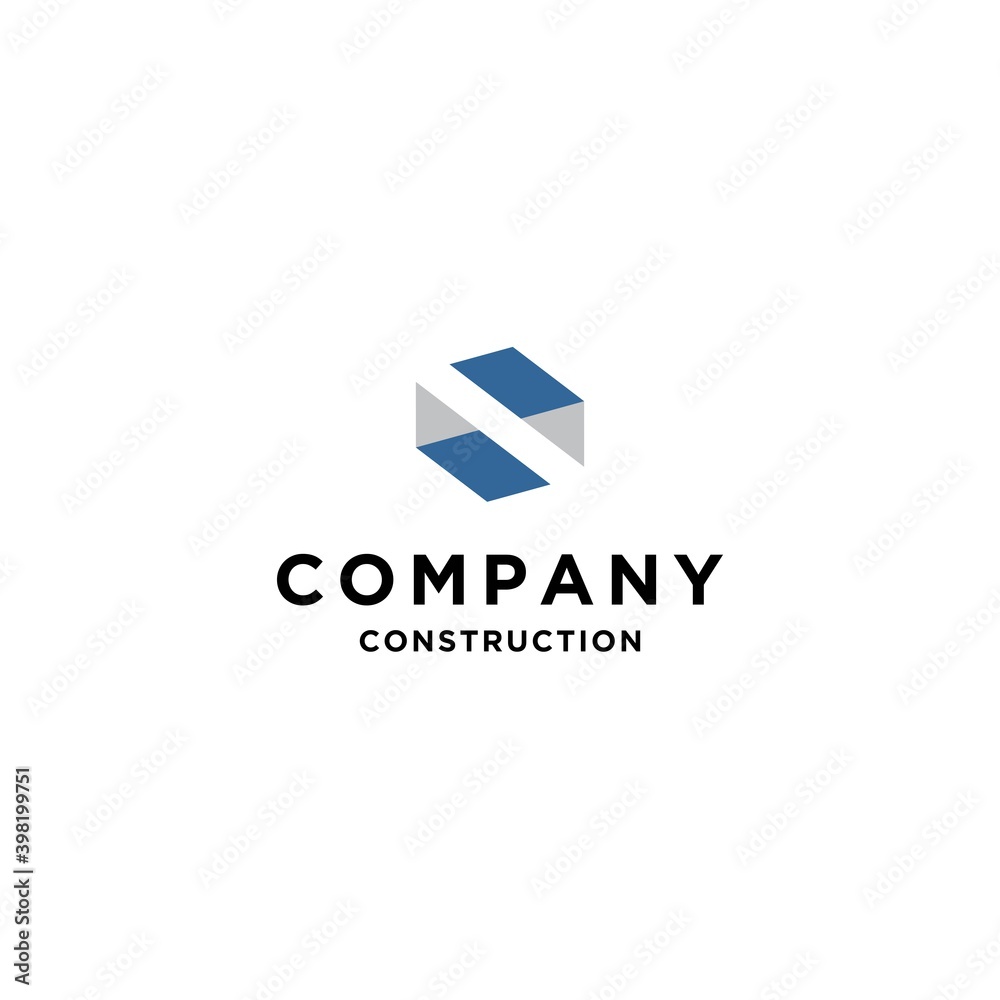 The letter S initials logo is suitable for construction companies