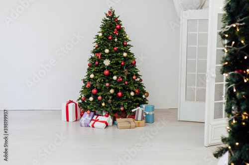 New year happy holiday interior Christmas tree decor gifts © dmitriisimakov